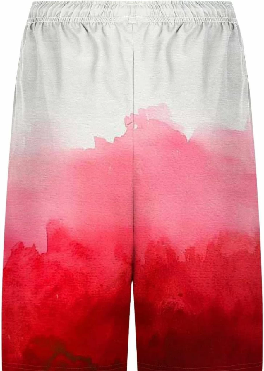 Men's Quick Dry Swim Trunks with Mesh Liner, Elastic Waist & Gradient Print - Casual Beach Shorts with Pockets