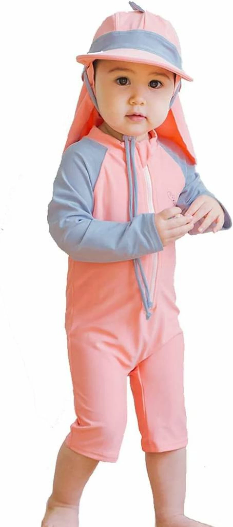 Best for All Kids Dinosaur Swim Set - UPF 50+ Sun Protection Rash Guard & Hat, Boys Girls One-Piece Zipper Bathing Suit Swimwear