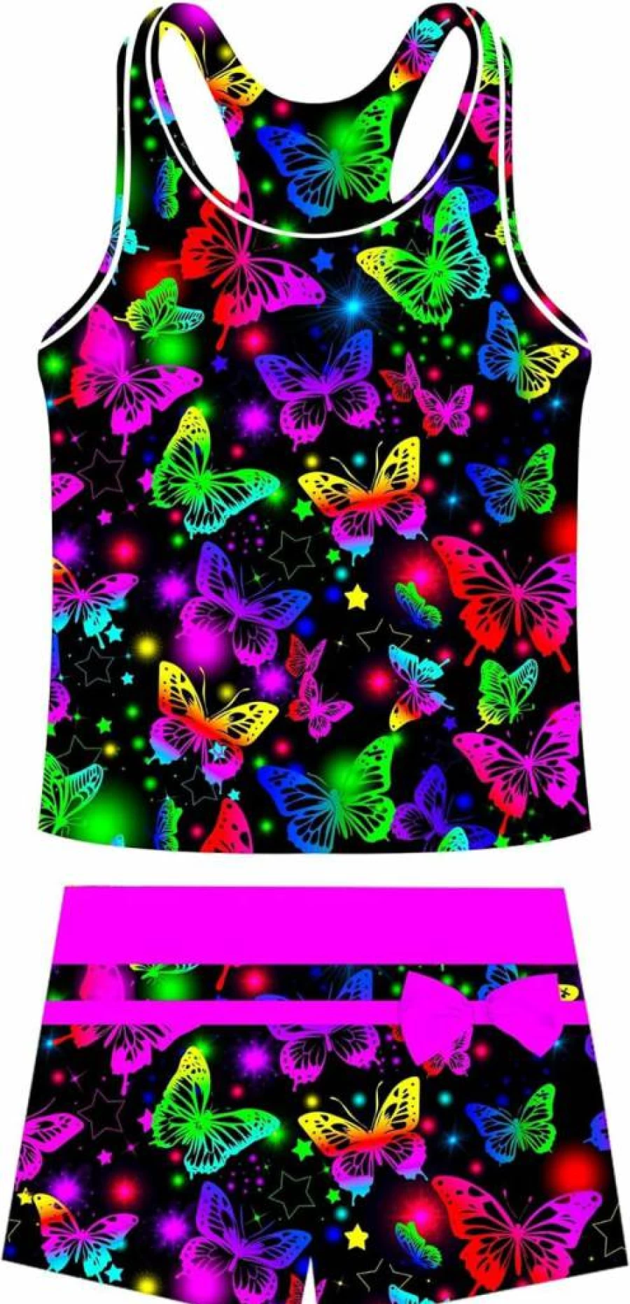 Belovecol Girls 2-Piece Tankini Swimsuits with Boyshort & Rash Guard for Summer Beach, Sizes 4-15 Years
