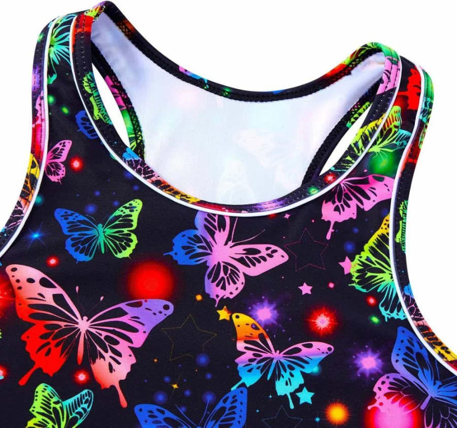 Belovecol Girls 2-Piece Tankini Swimsuits with Boyshort & Rash Guard for Summer Beach, Sizes 4-15 Years