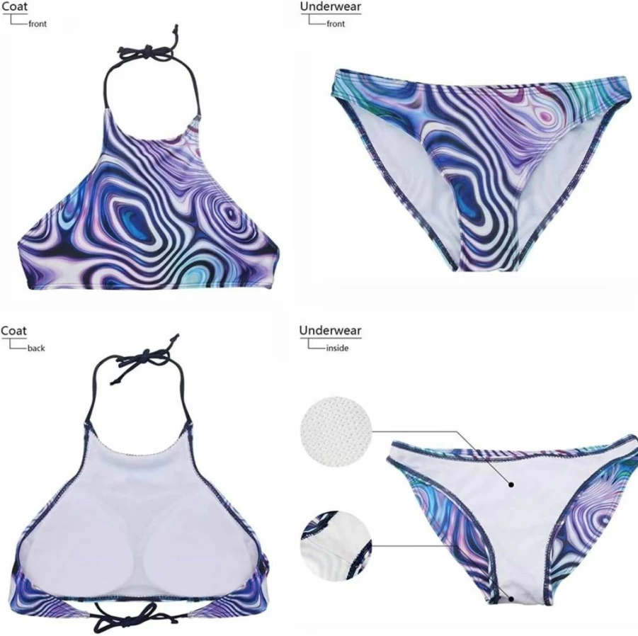 KEIAHUAN Matching Couples Swimwear Set: Women's Bikini & Men's Swim Trunks for Summer Beach Vacation