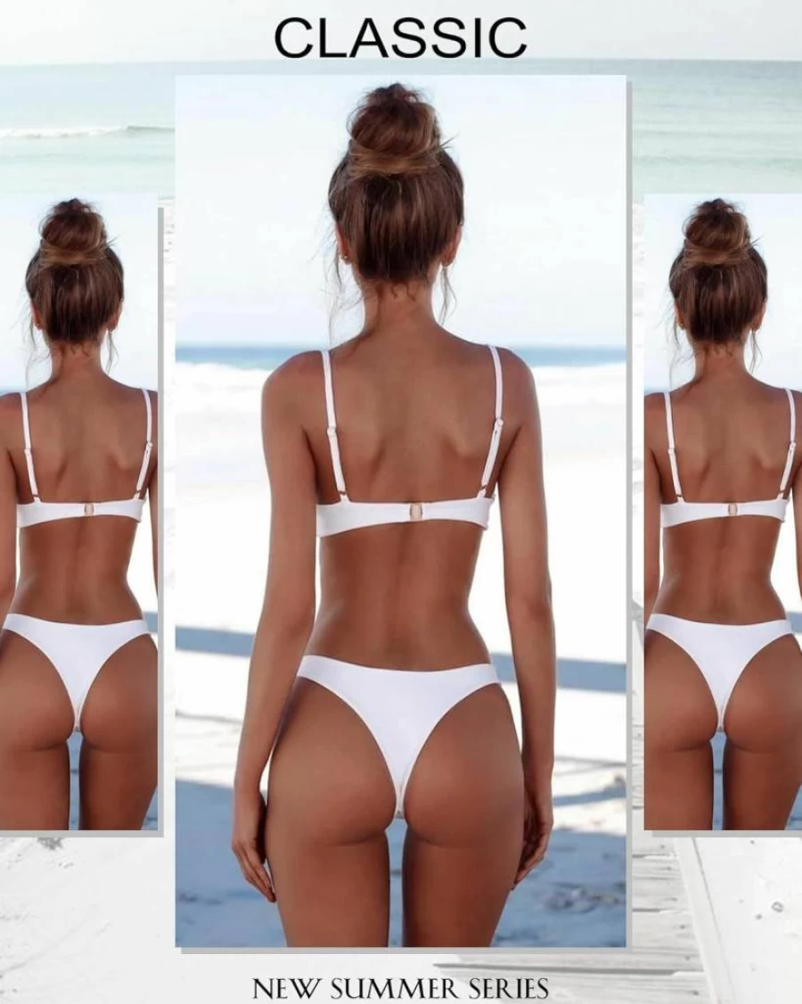 DaiLiWei Women's 2 Piece Brazilian Thong Bikini Set - Push Up Micro Bikini Swimsuit for Teens 2025