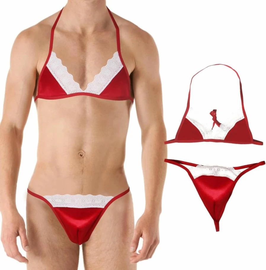 Hilariouslove Men's Sissy Lingerie Set - Crossdressing Underwear for Comfort & Style