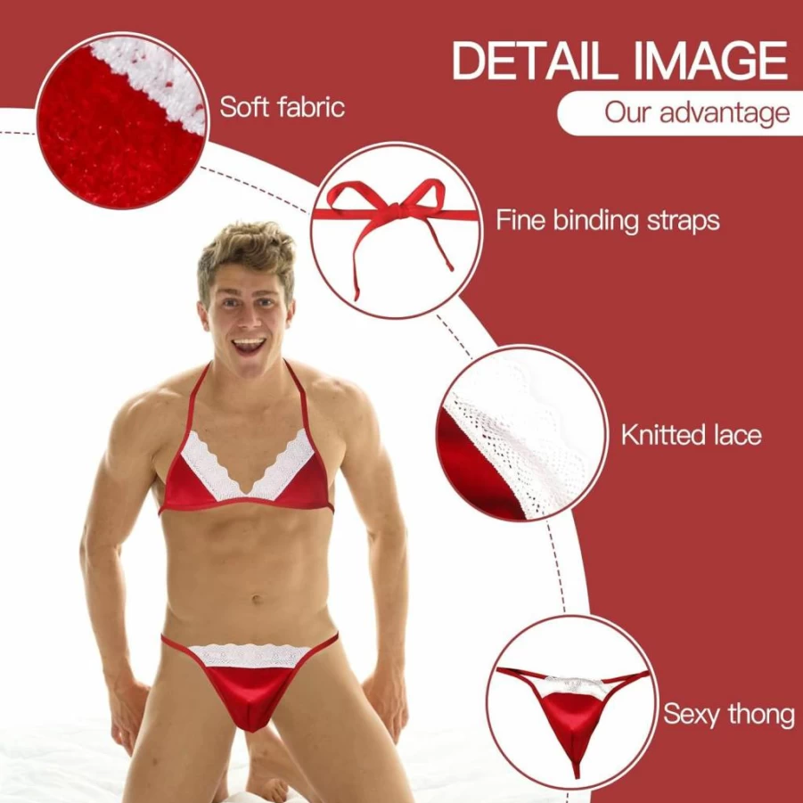 Hilariouslove Men's Sissy Lingerie Set - Crossdressing Underwear for Comfort & Style